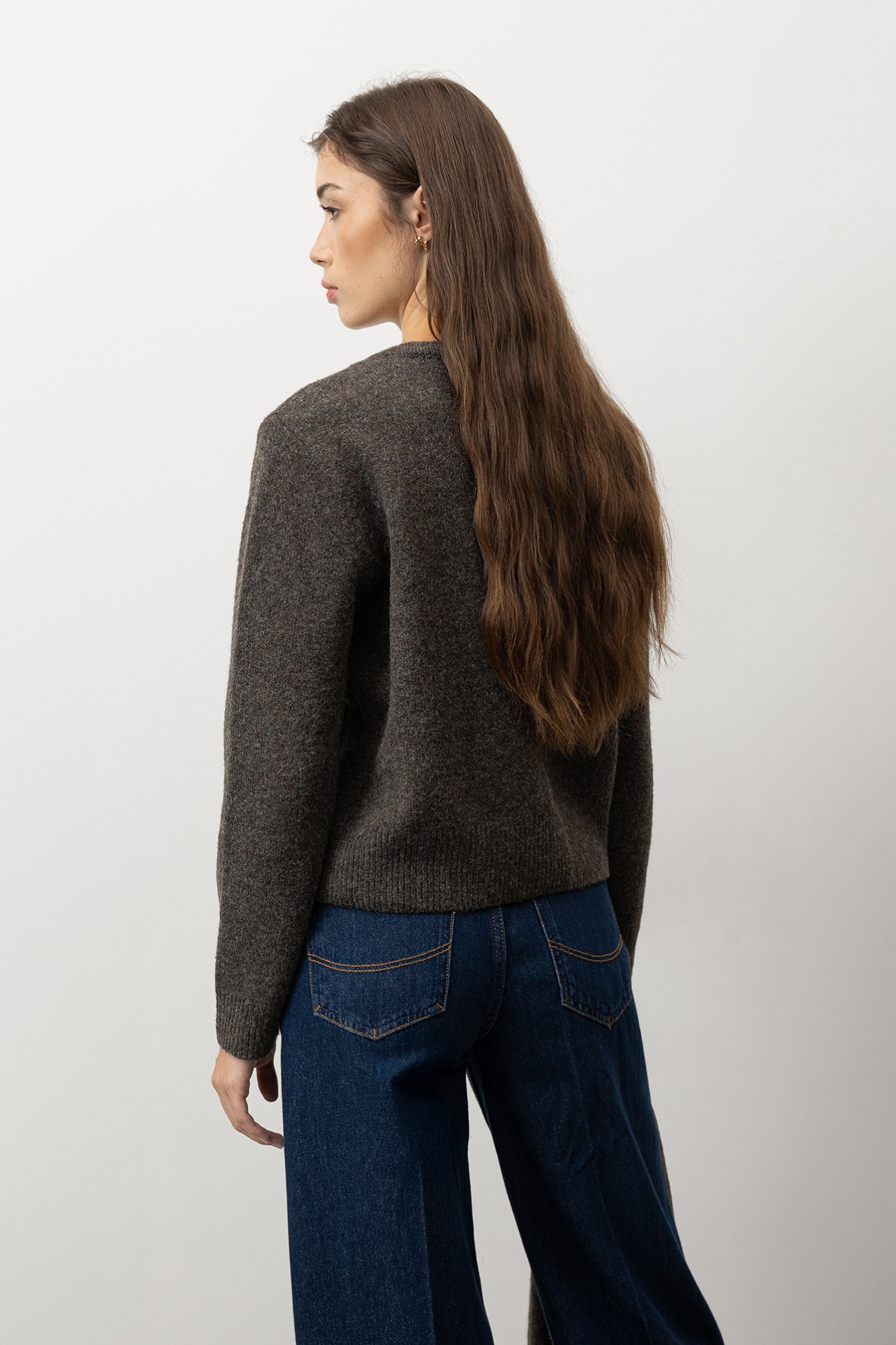 Cardigan Tricotado Castanho