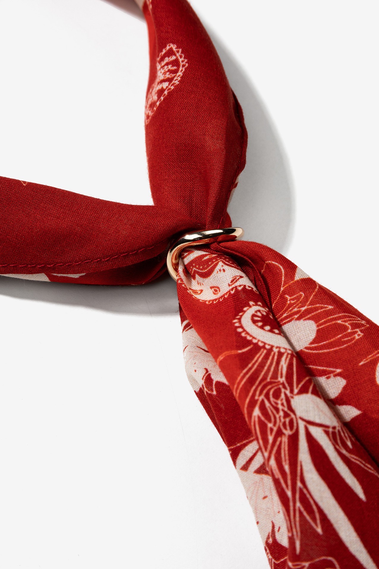 Boho Floral Red Bandana