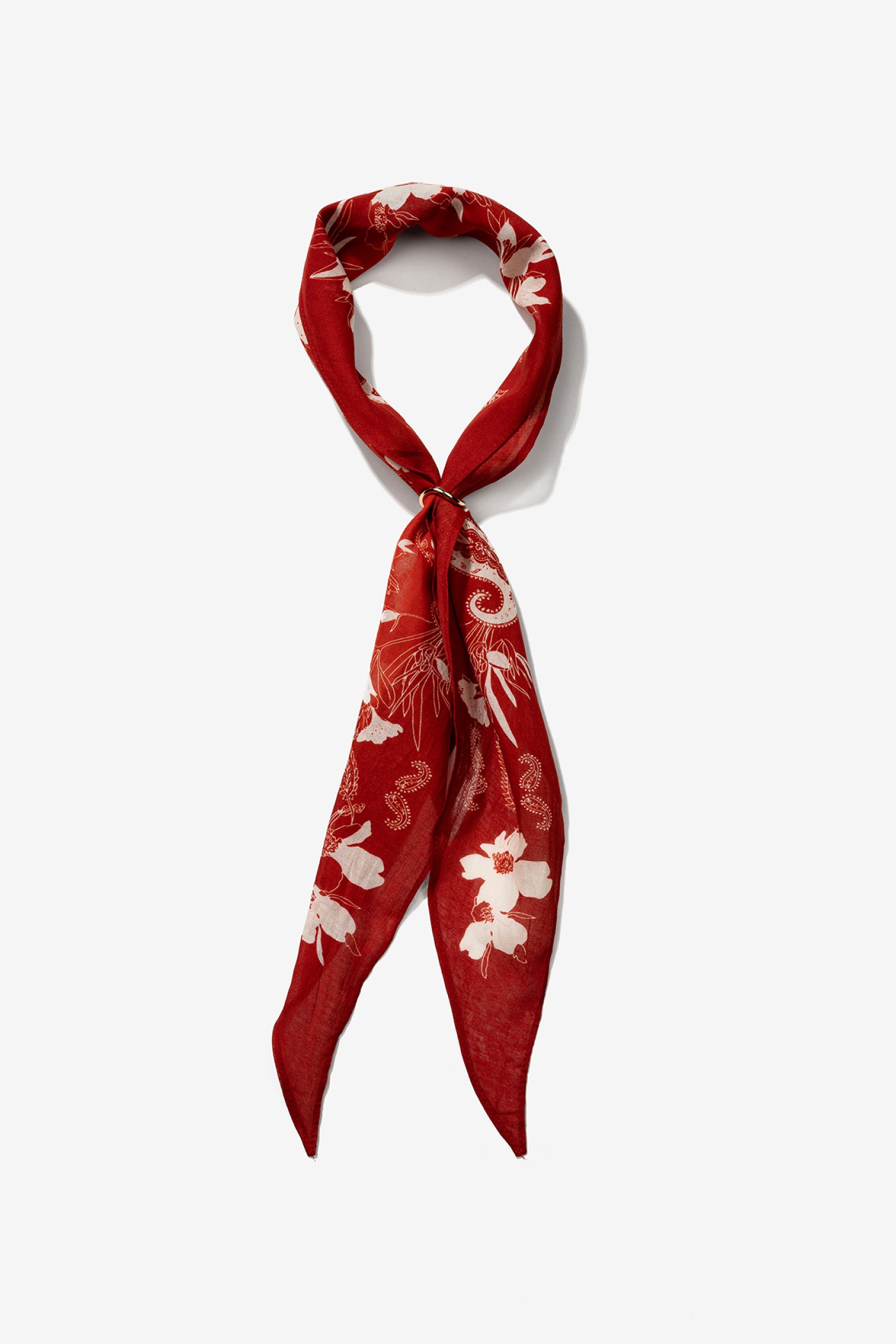 Boho Floral Red Bandana