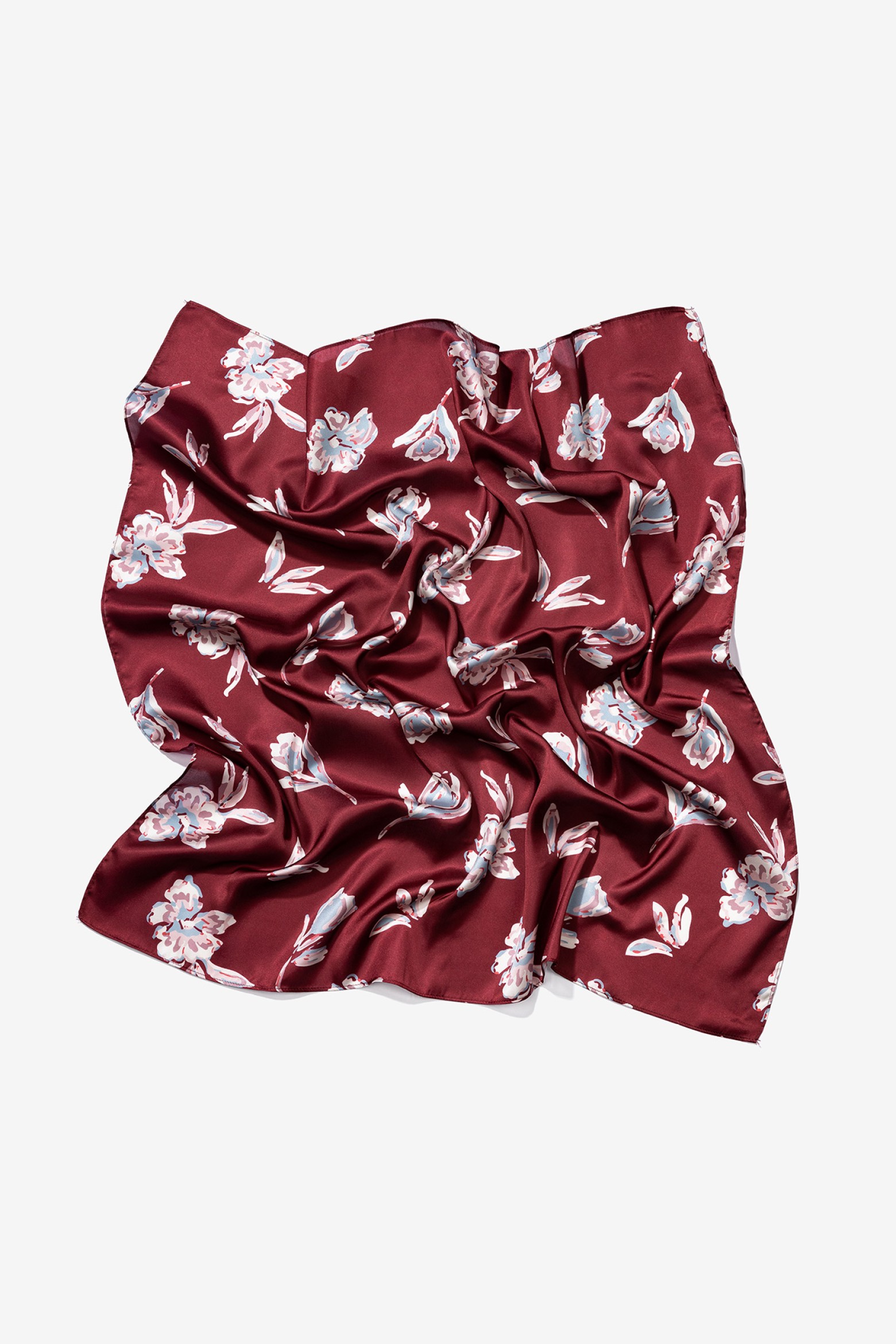 Bandana floral burdeos