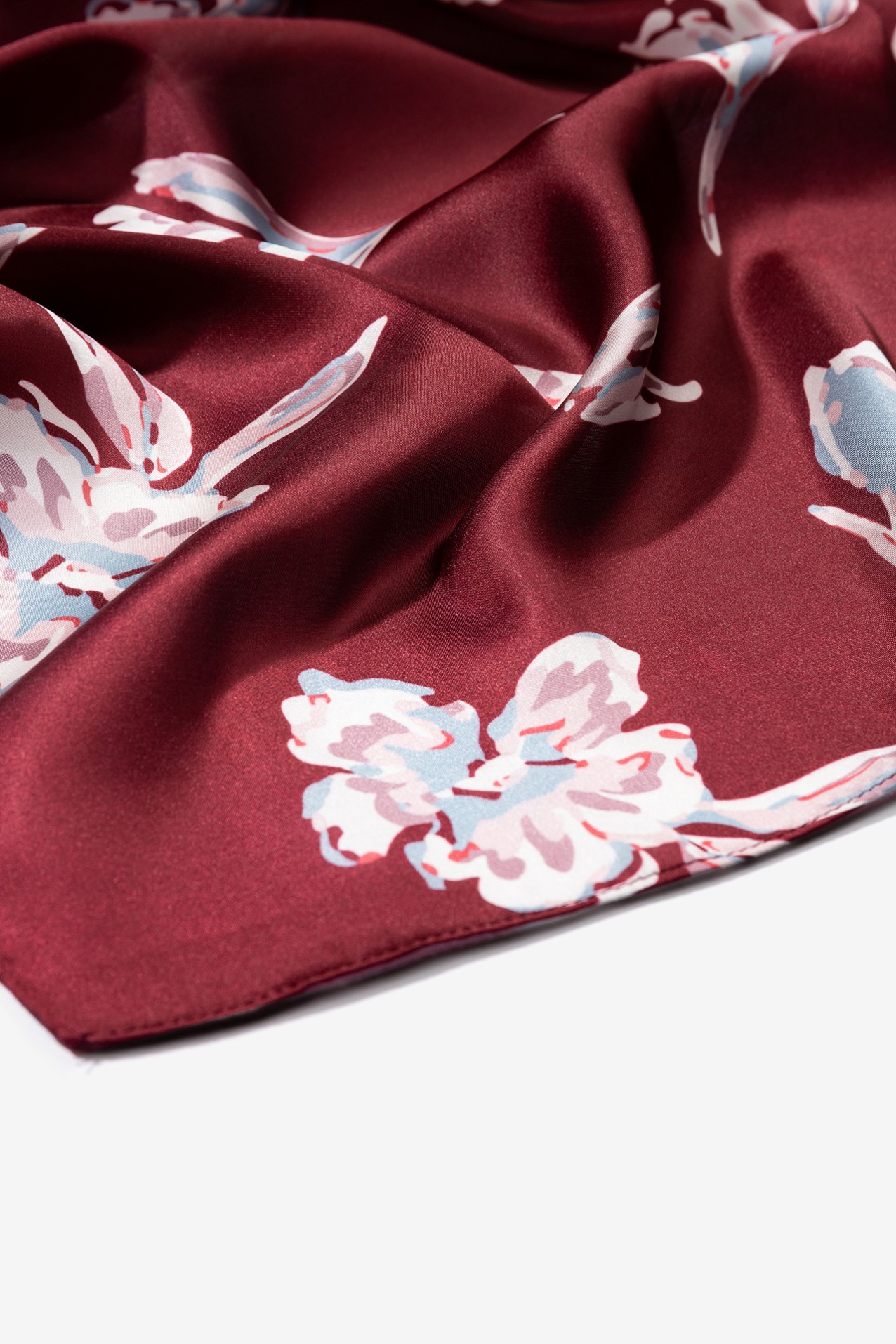 Bandana floral burdeos