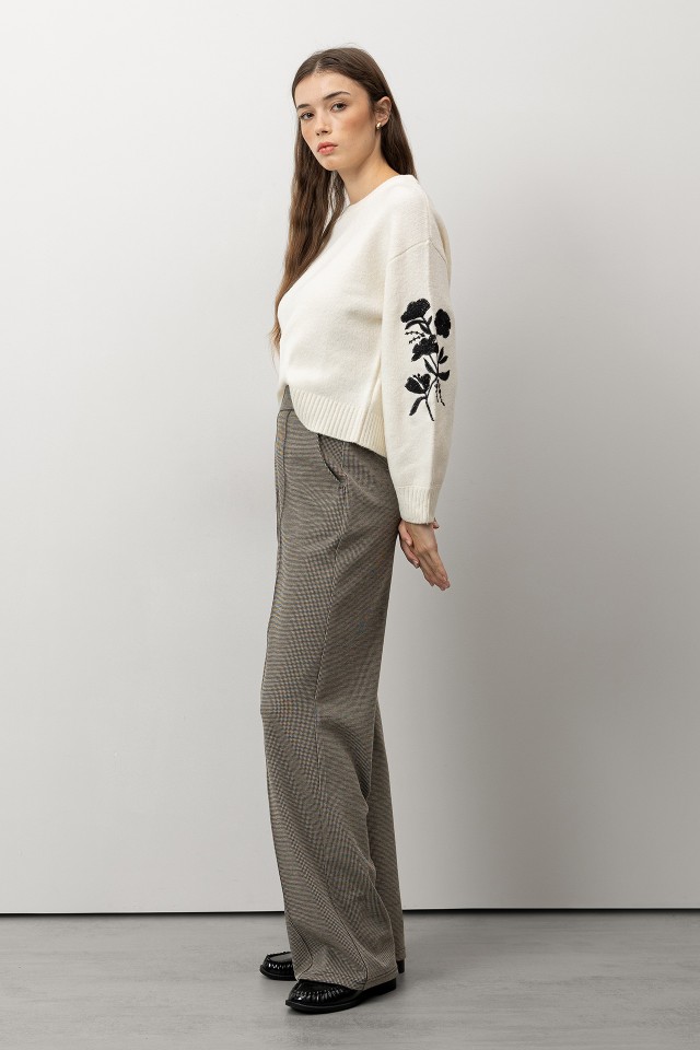 Plaid Wide Leg Trousers Plaid Wide Leg Trousers