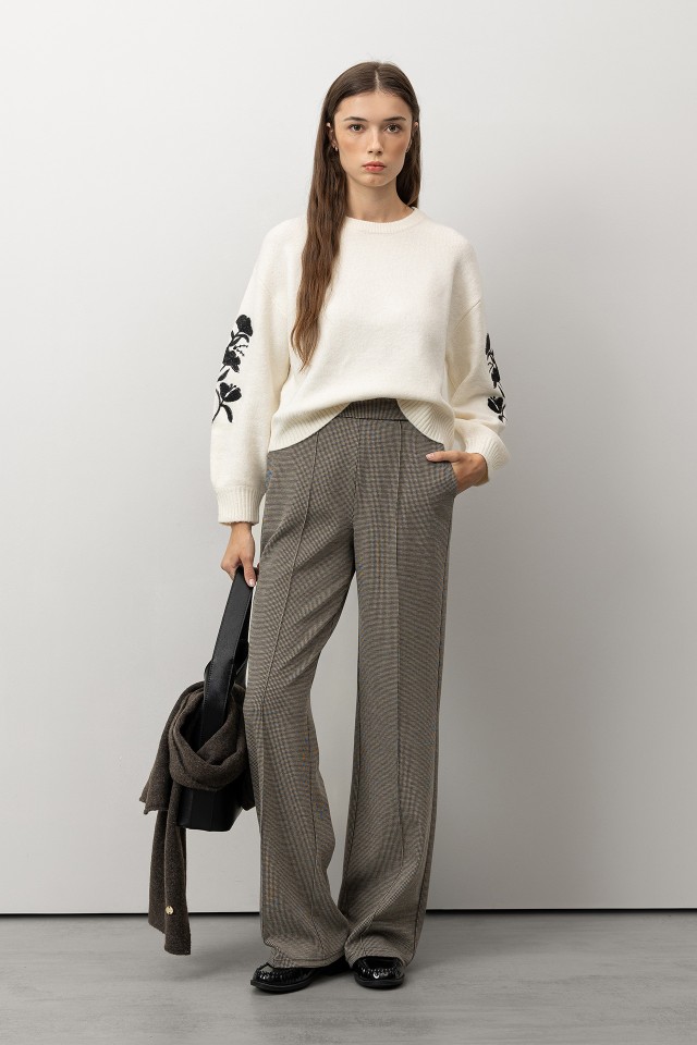 Plaid Wide Leg Trousers Plaid Wide Leg Trousers
