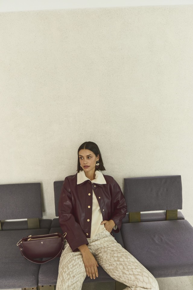 Casaco Curto Relaxed Vermelho