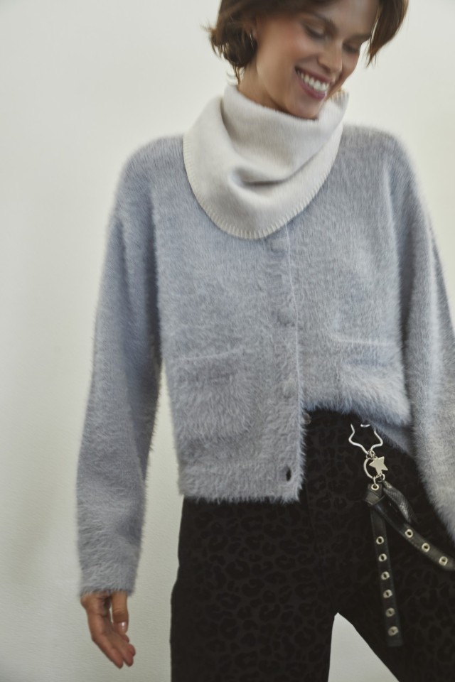 Trendy Grey Knit Cardigan Trendy Grey Knit Cardigan