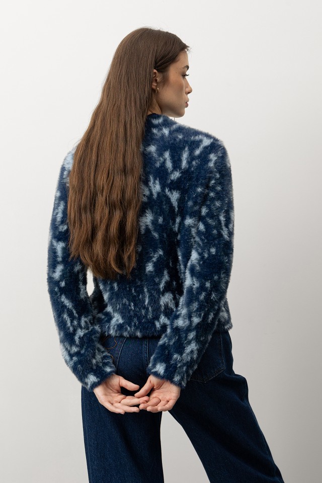 Camisola Tricotada Azul Camisola Tricotada Azul