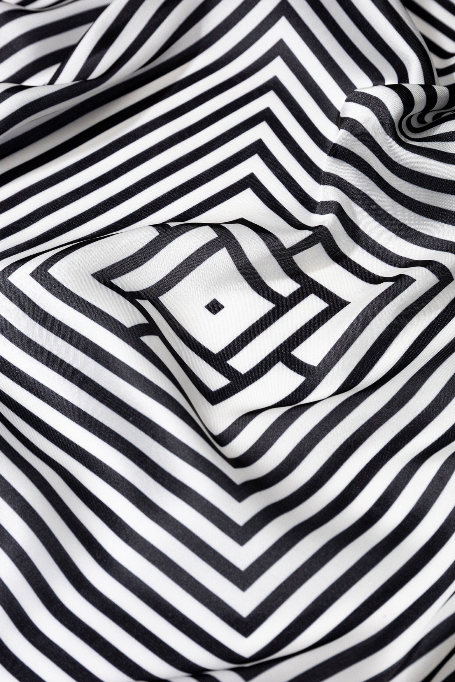 Geometric Black and White Bandana