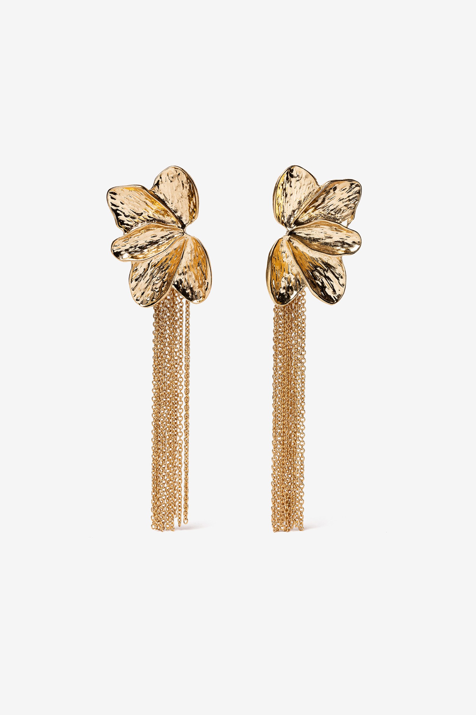 Golden Floral Earrings