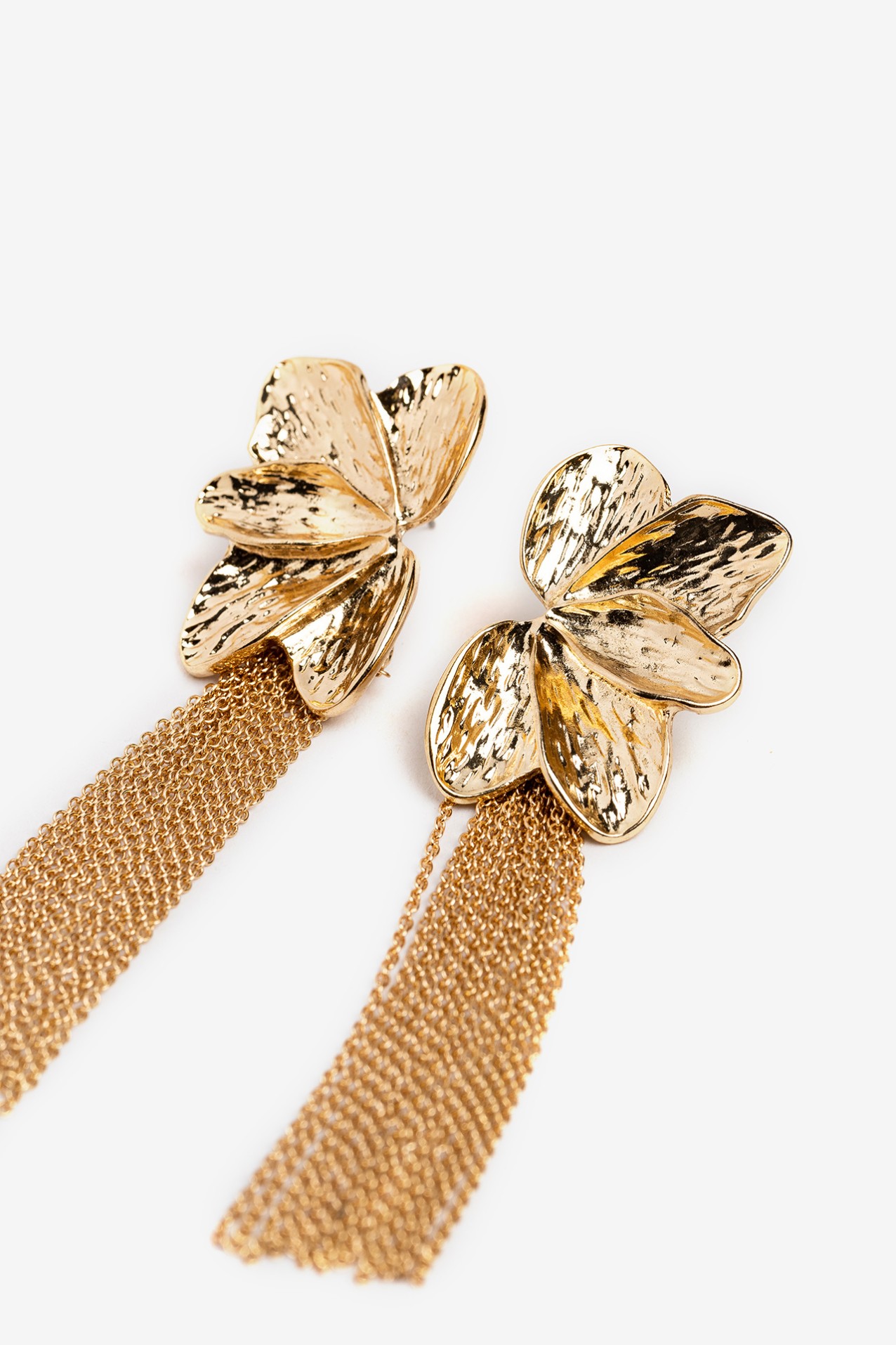 Golden Floral Earrings