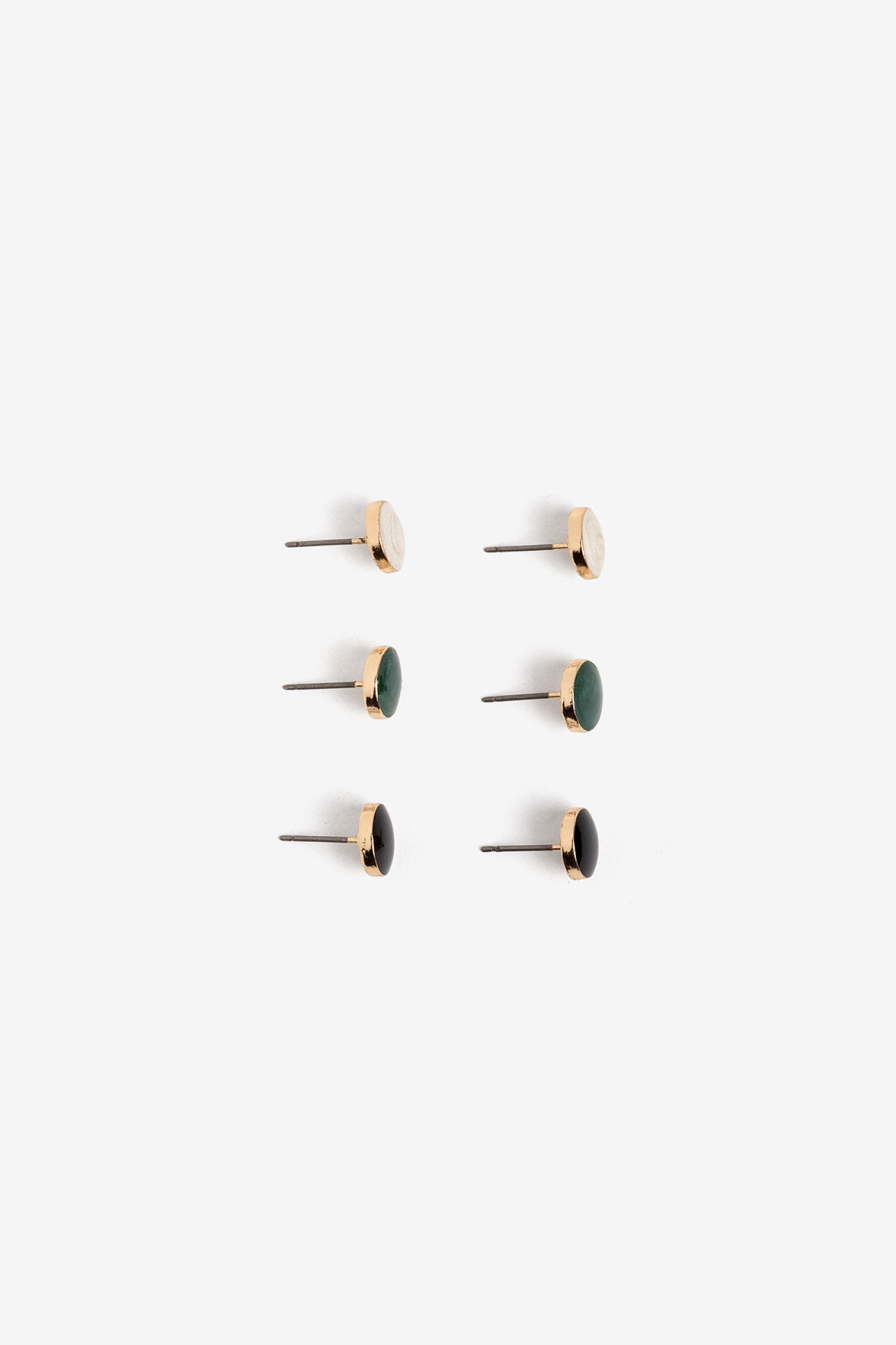 Golden Stud Earrings Set