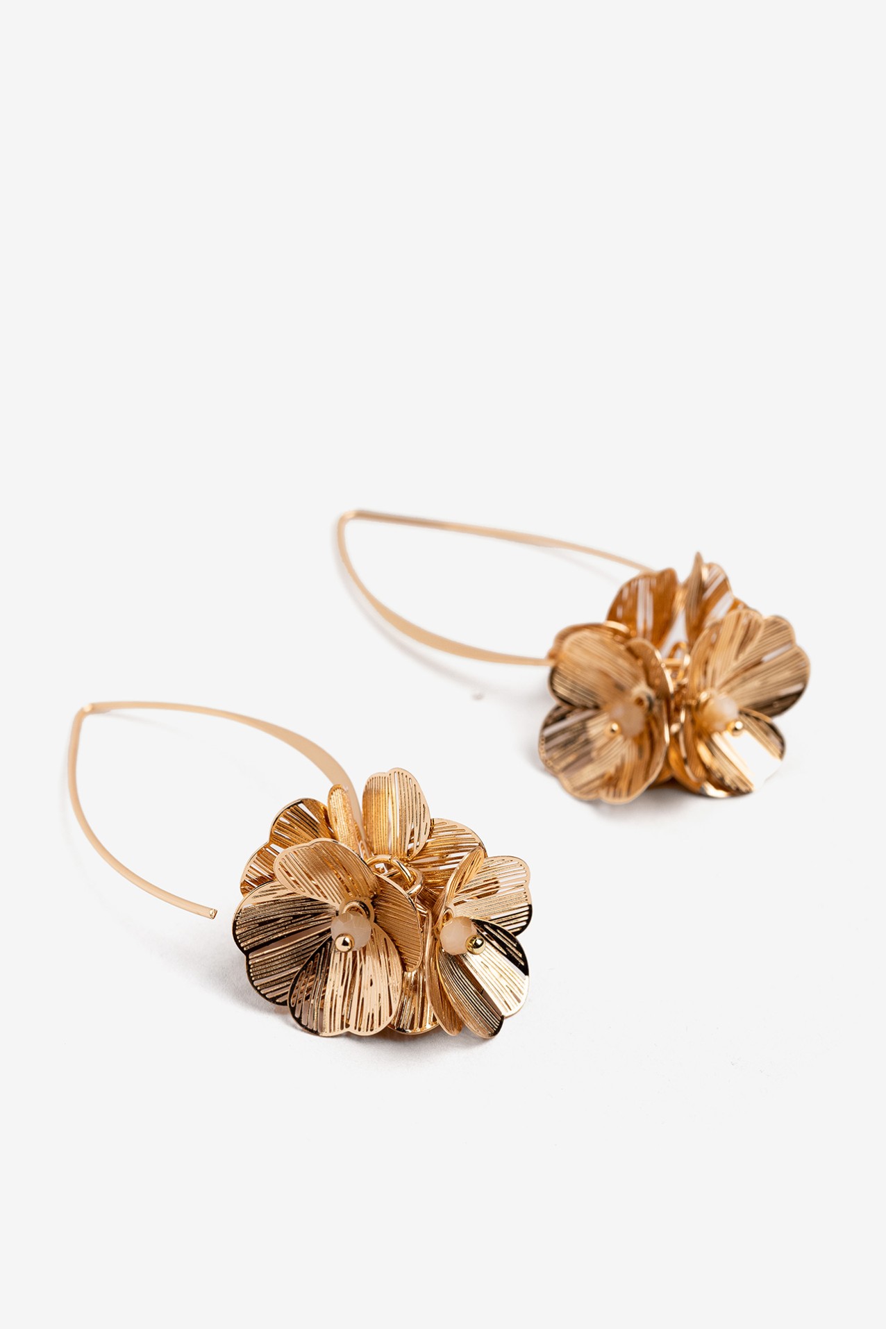 Golden Floral Earrings