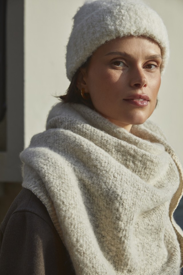 Gorro de lã texturizado Gorro de lã texturizado