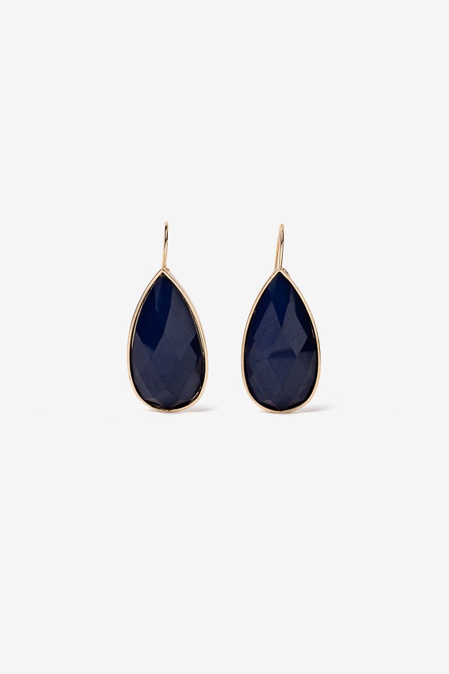 Navy Blue Drop Earrings