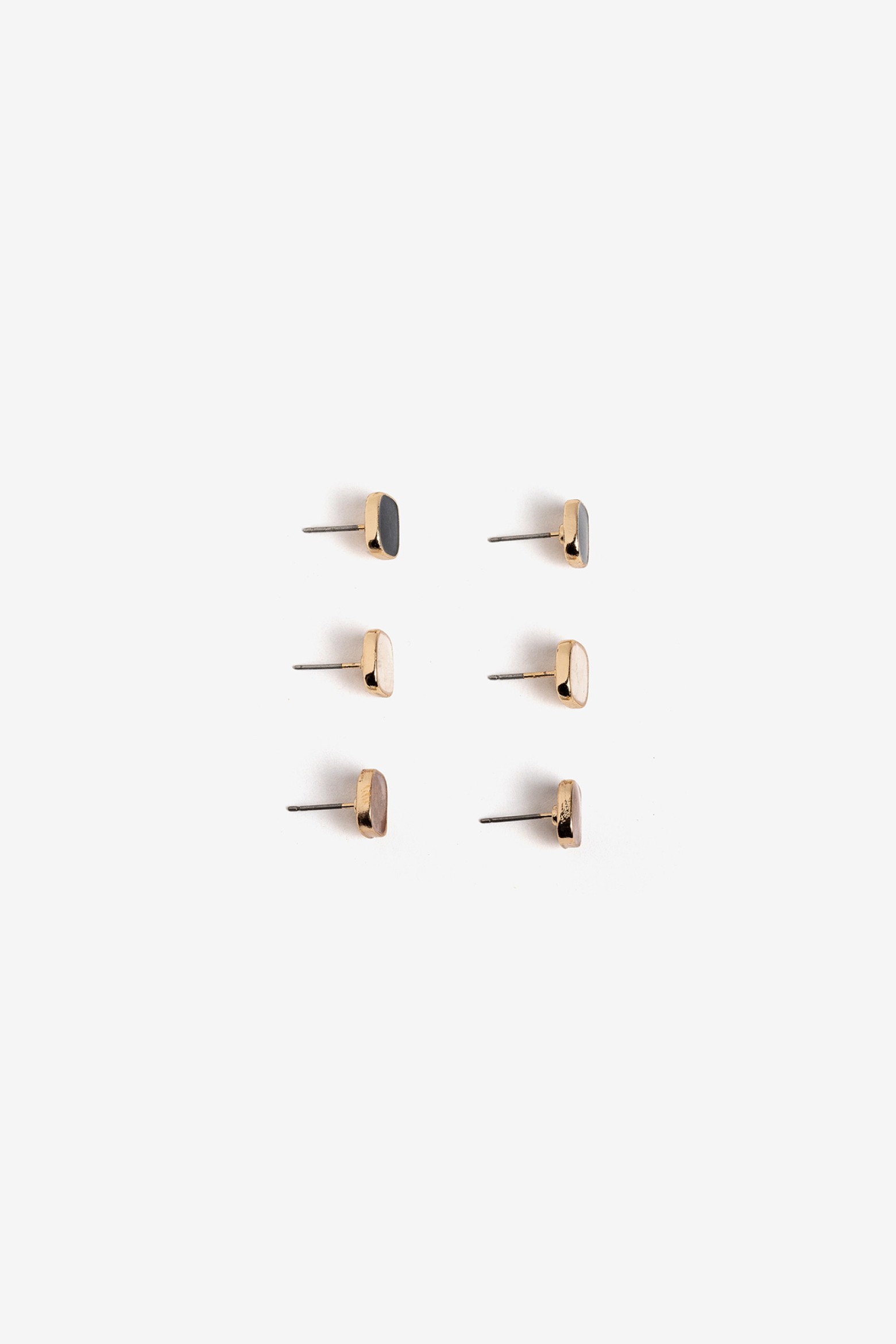 Golden Stud Earrings Set