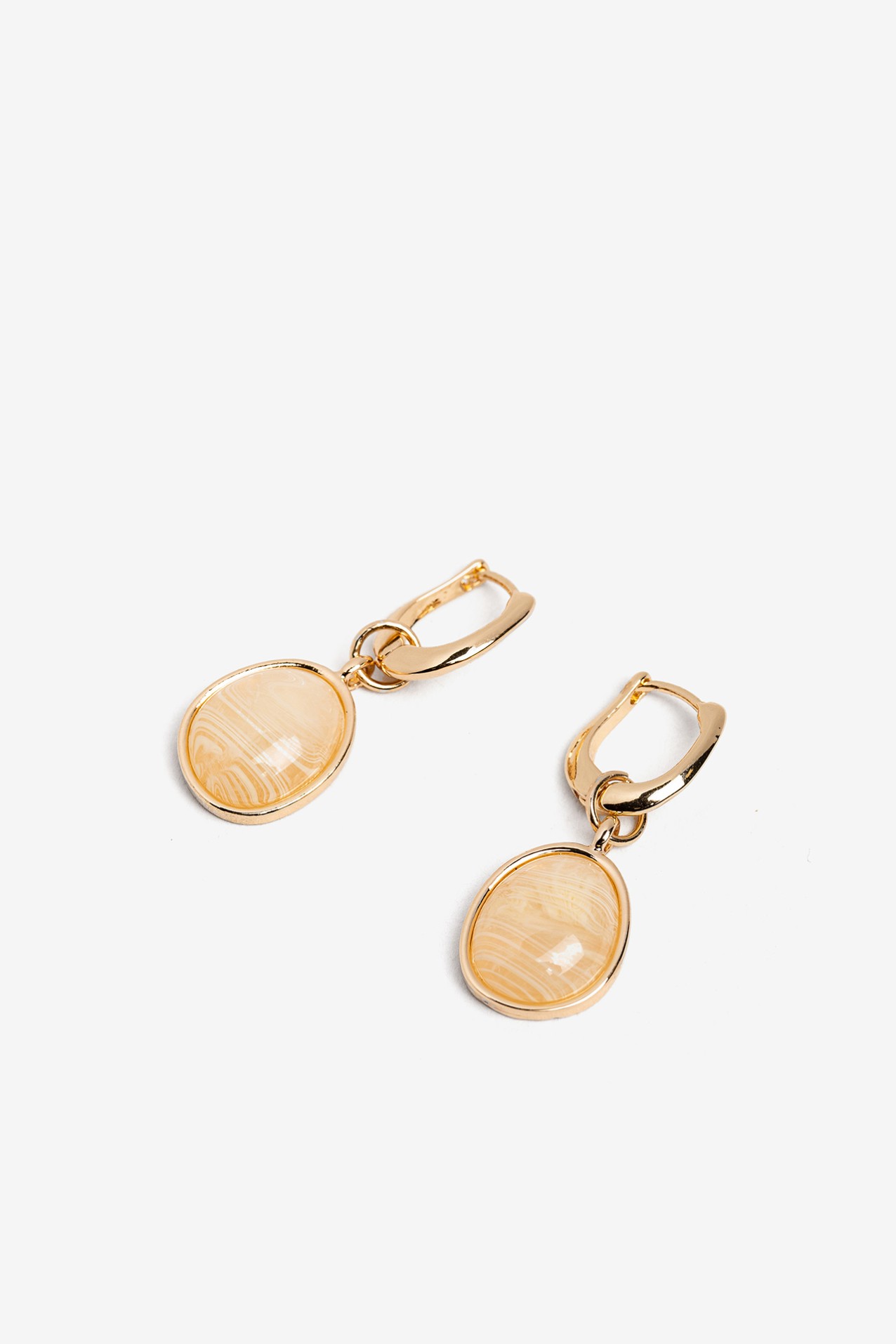 Earrings with Oval Pendants