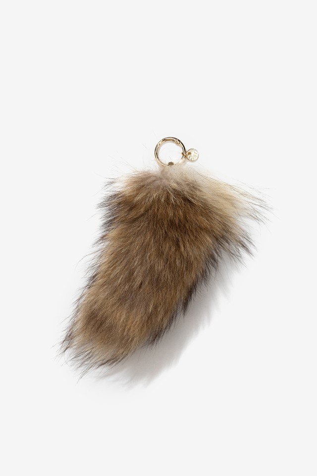 Furry Beige Coin Purse