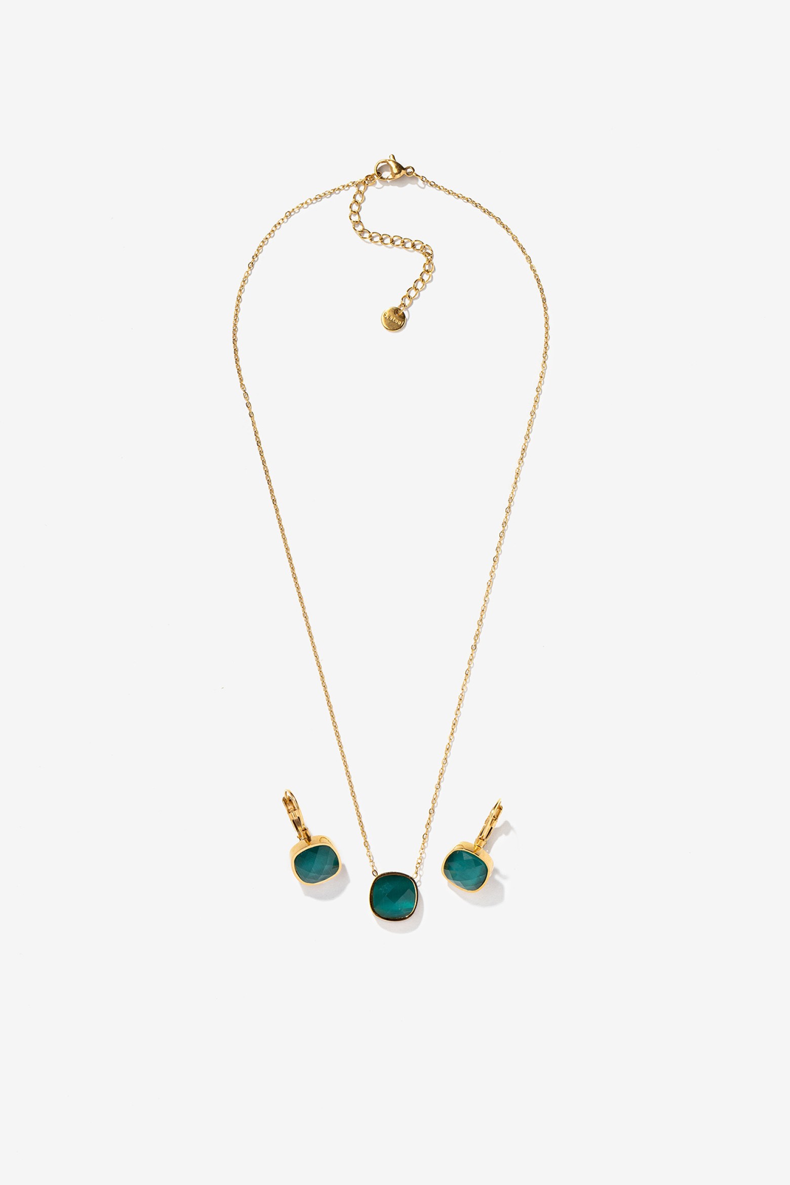 Conjunto de joyer�a verde