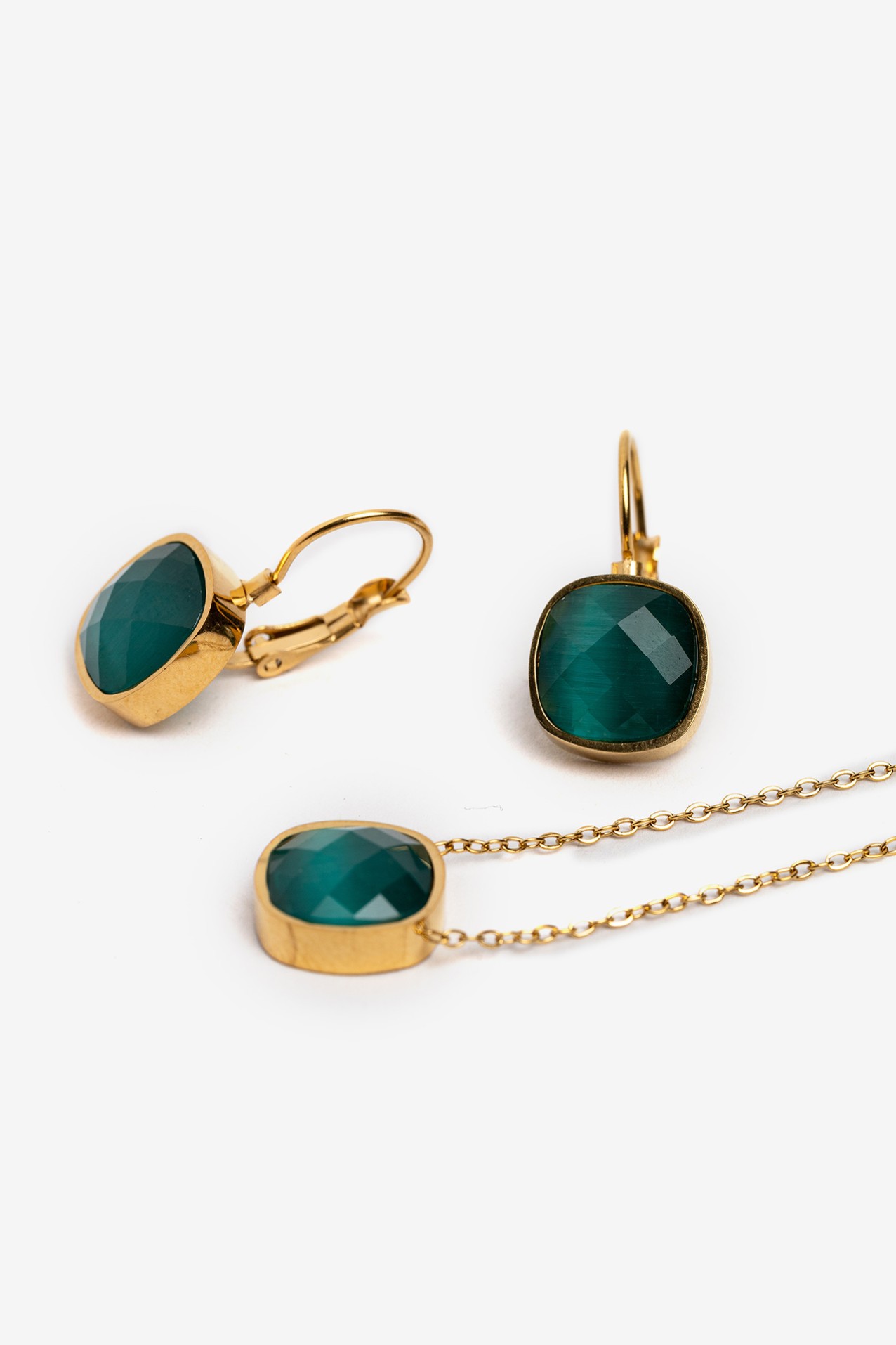 Conjunto de joyer�a verde