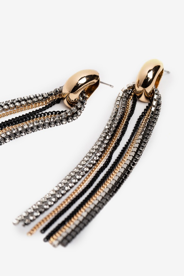 Long Gold Chain Earrings Long Gold Chain Earrings