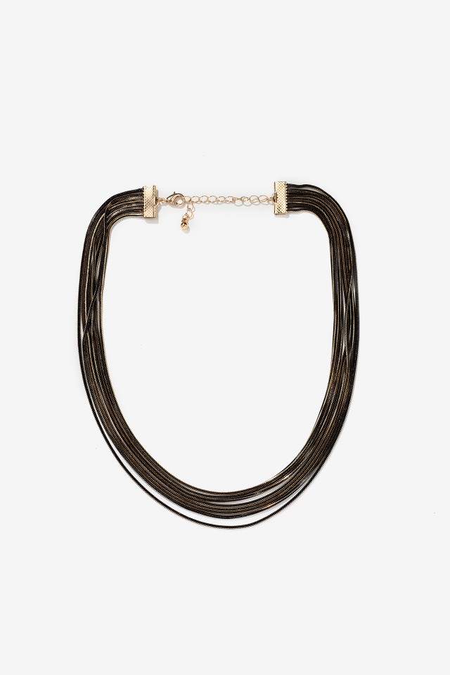 Colar Dourado Multicordas