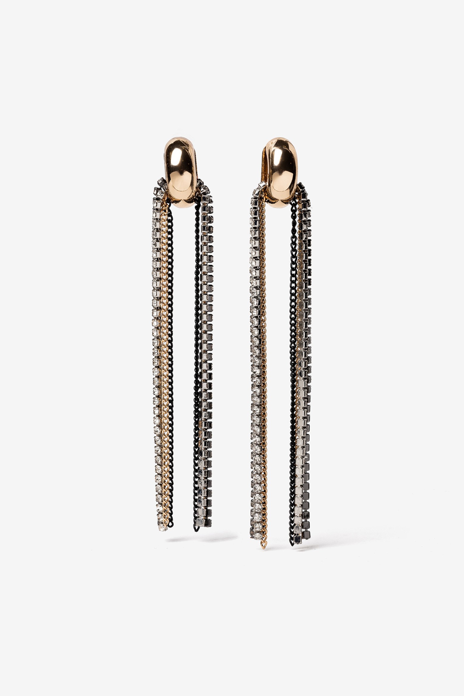 Brincos Dourados com Correntes