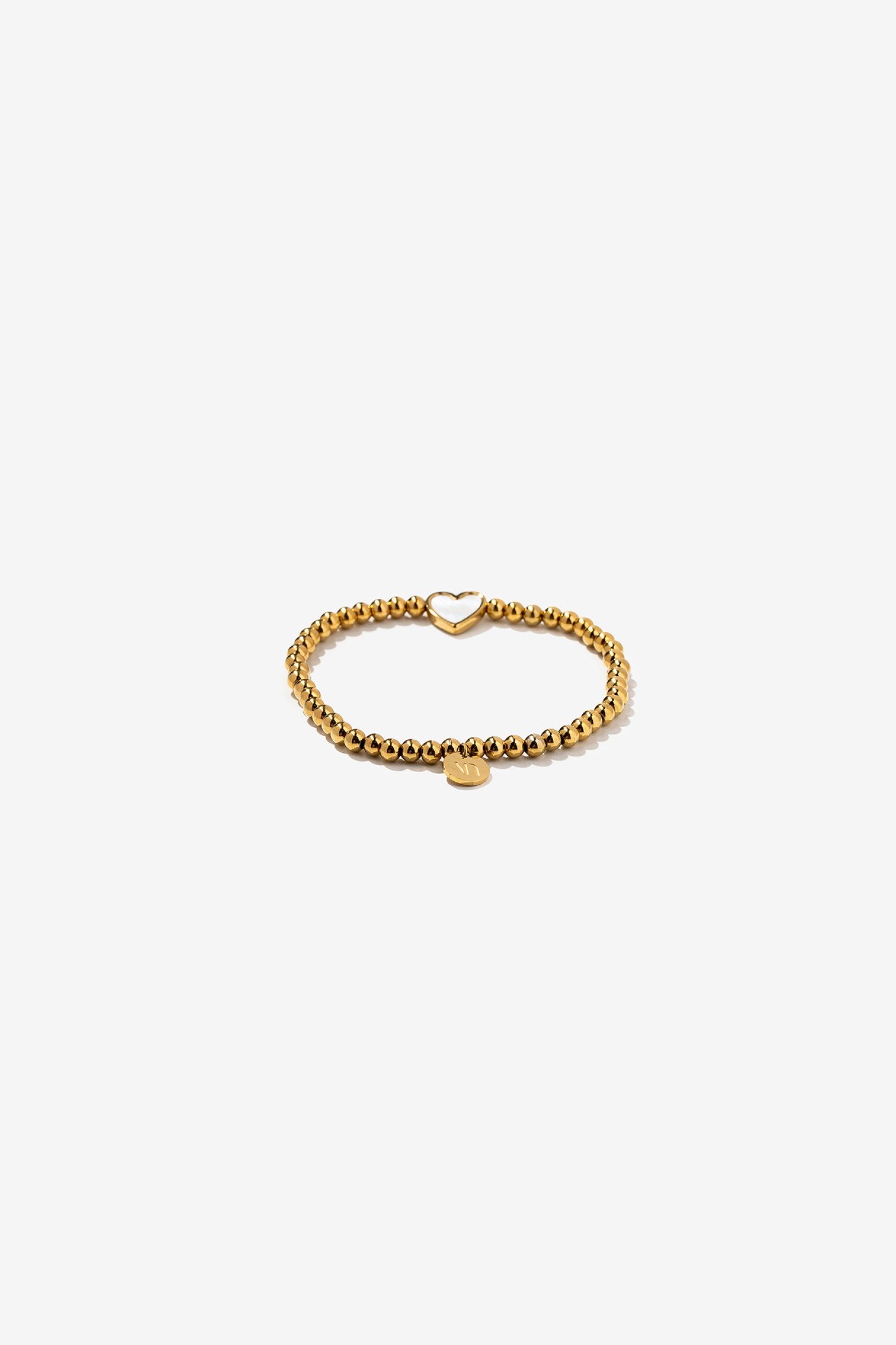 Gold Heart Beaded Bracelet