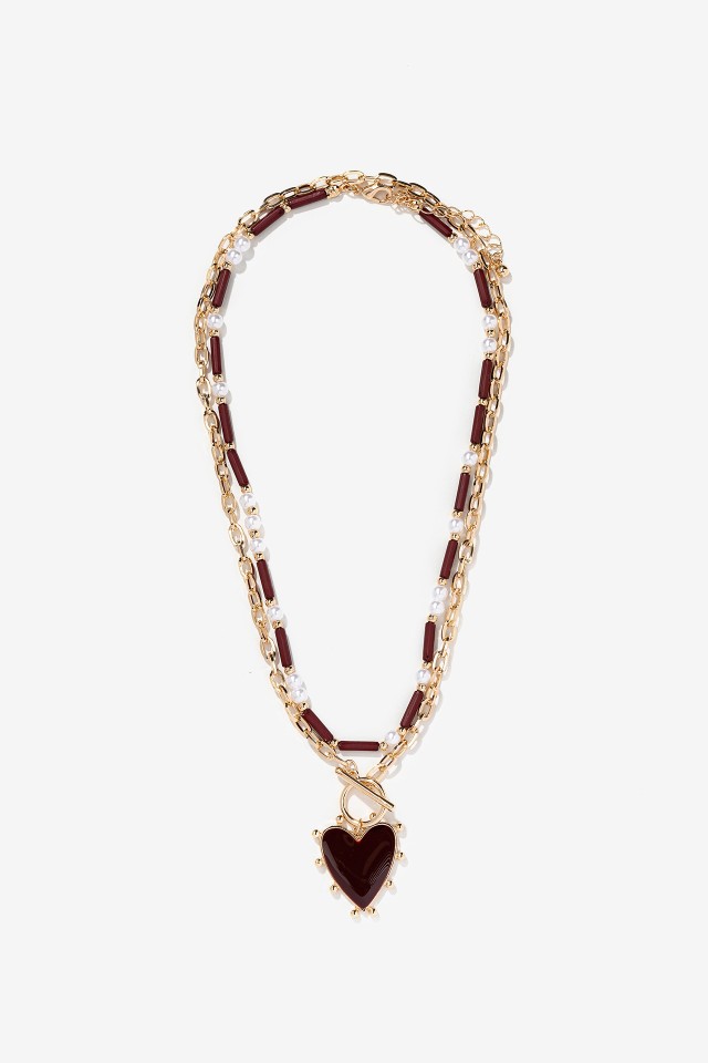 Golden Heart Pendant Necklace