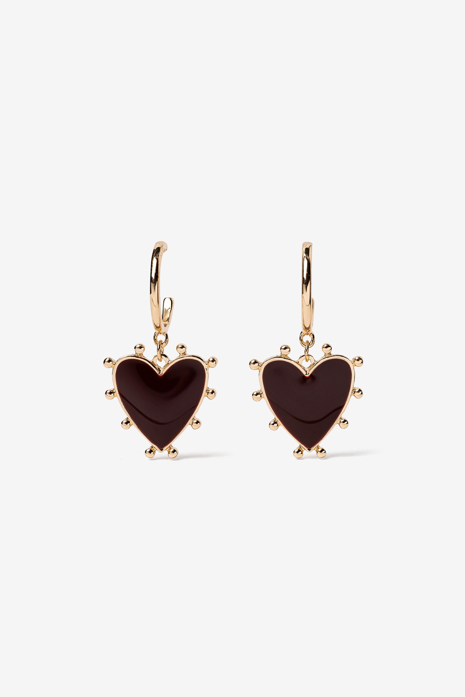 Heart-Shaped Gold Earrings