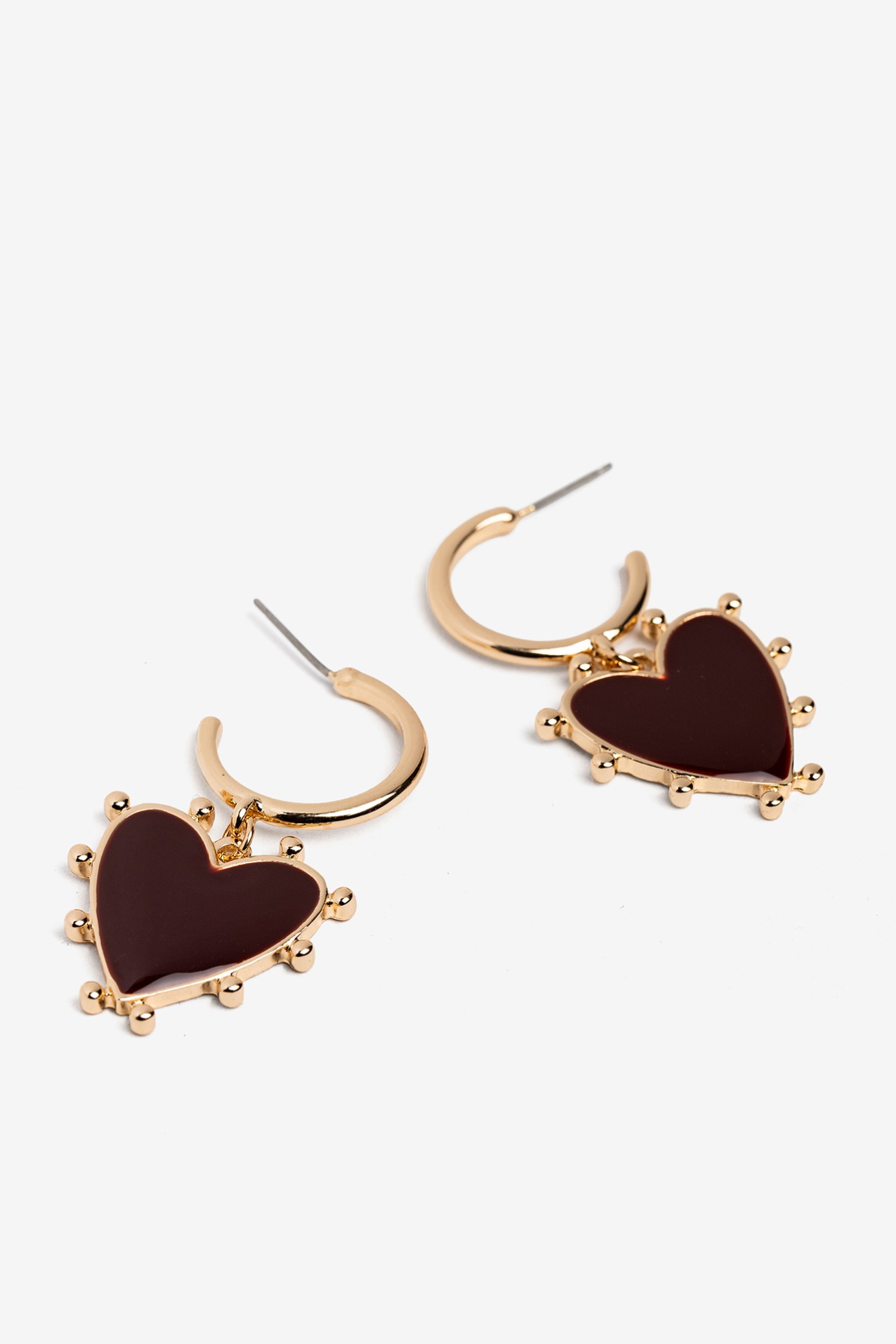 Heart-Shaped Gold Earrings