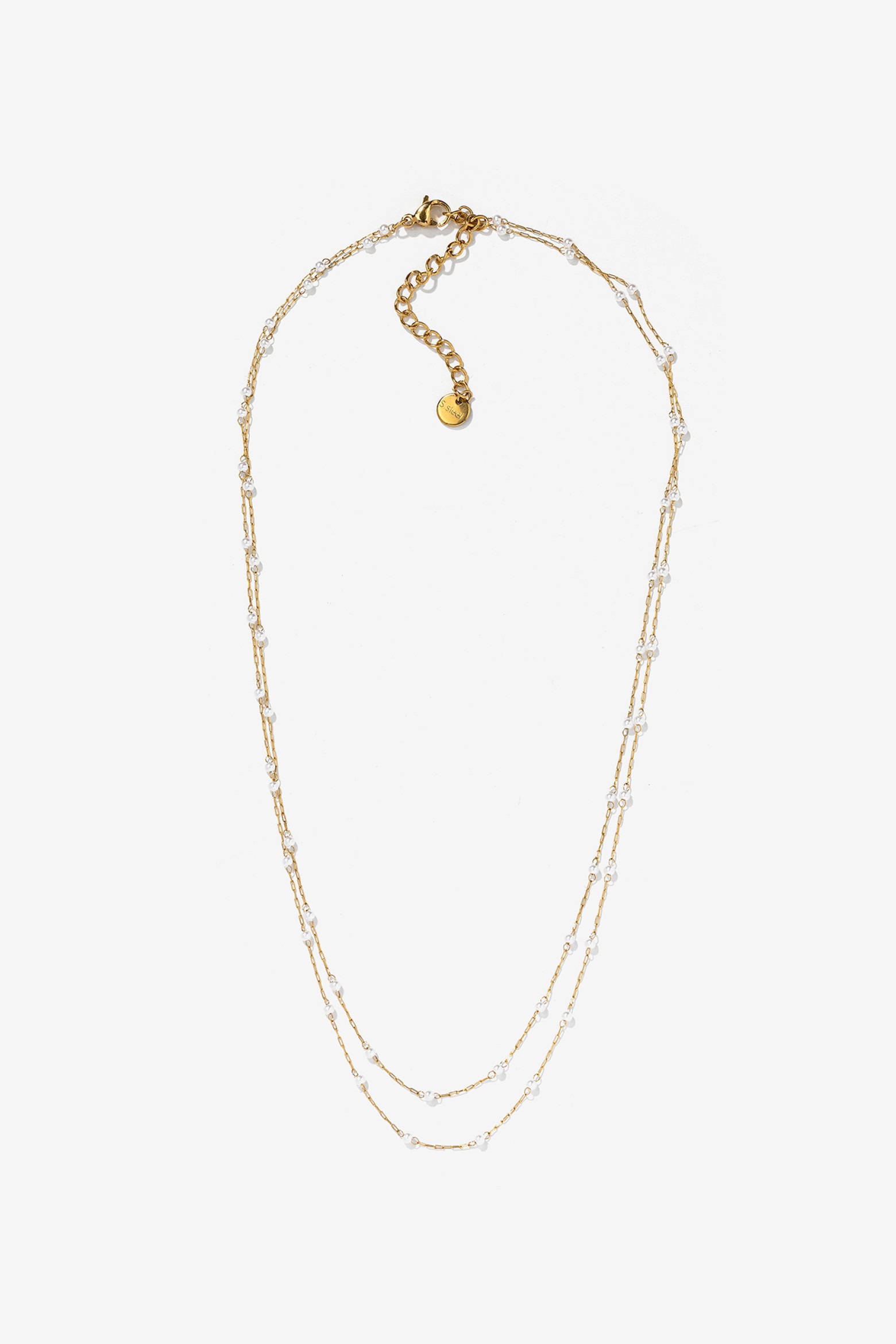 Colar Dourado com Pérolas