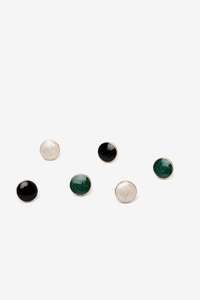 Golden Stud Earrings Set