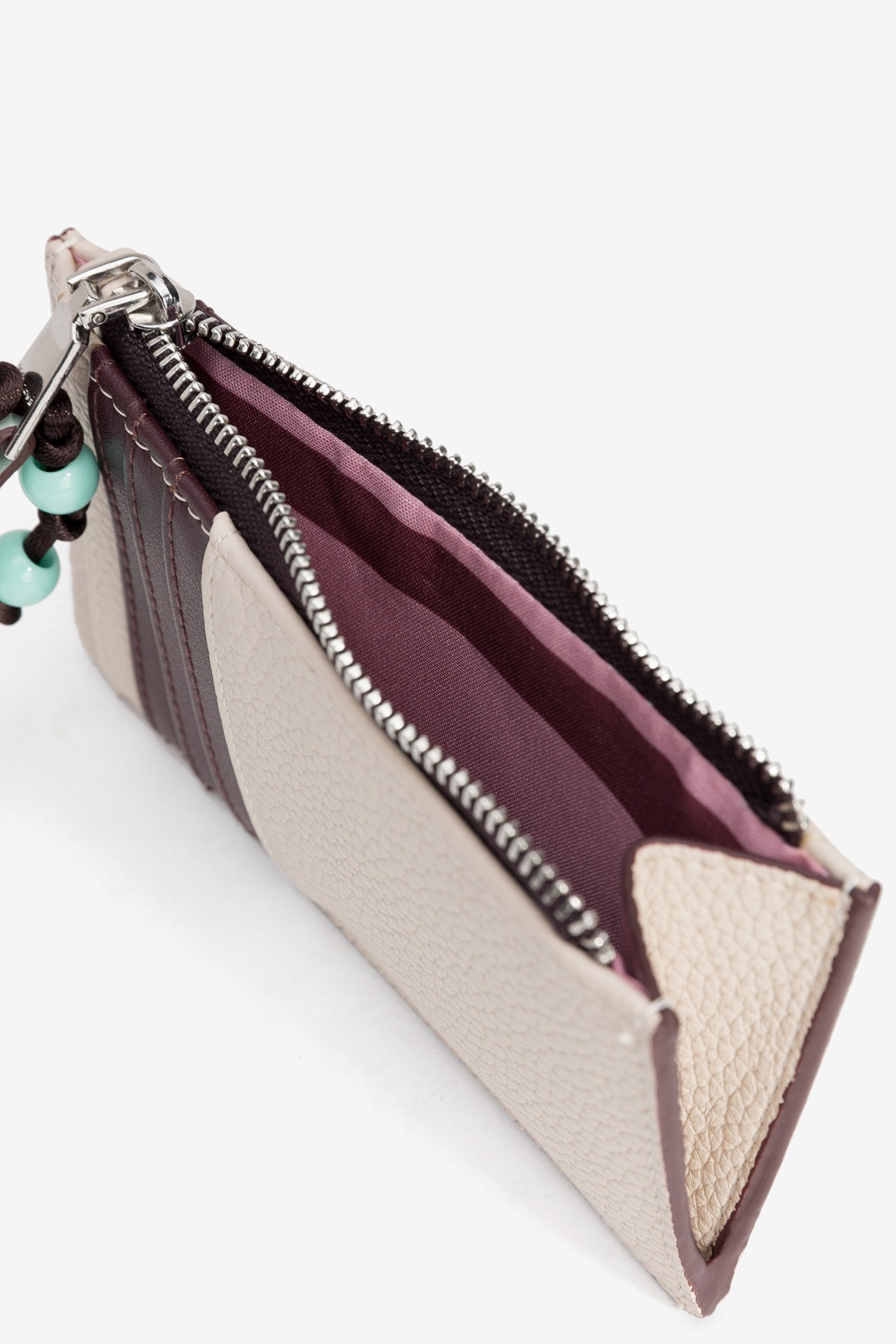 Cream and Wine Wallet