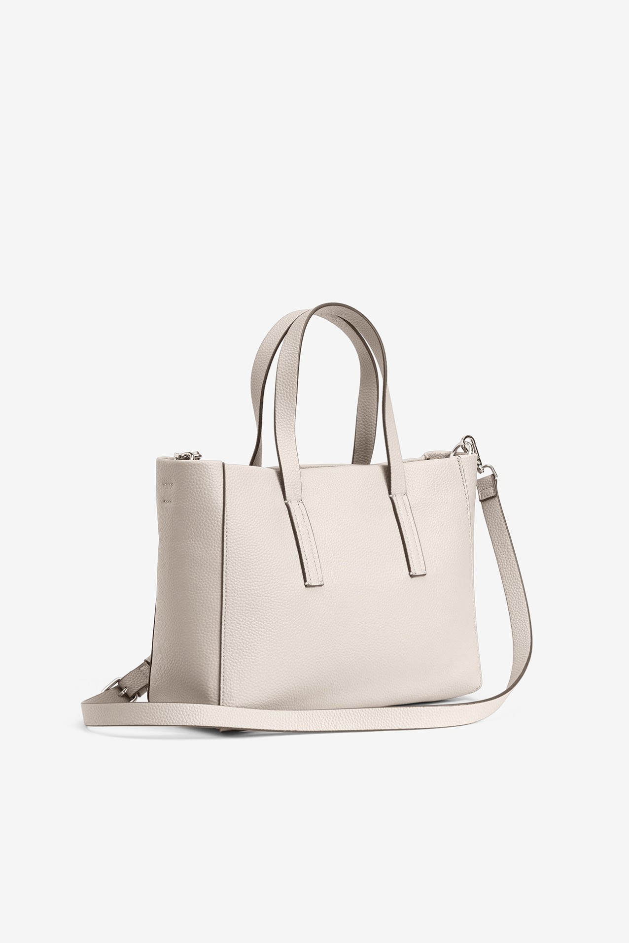 Beige Double Handle Bag