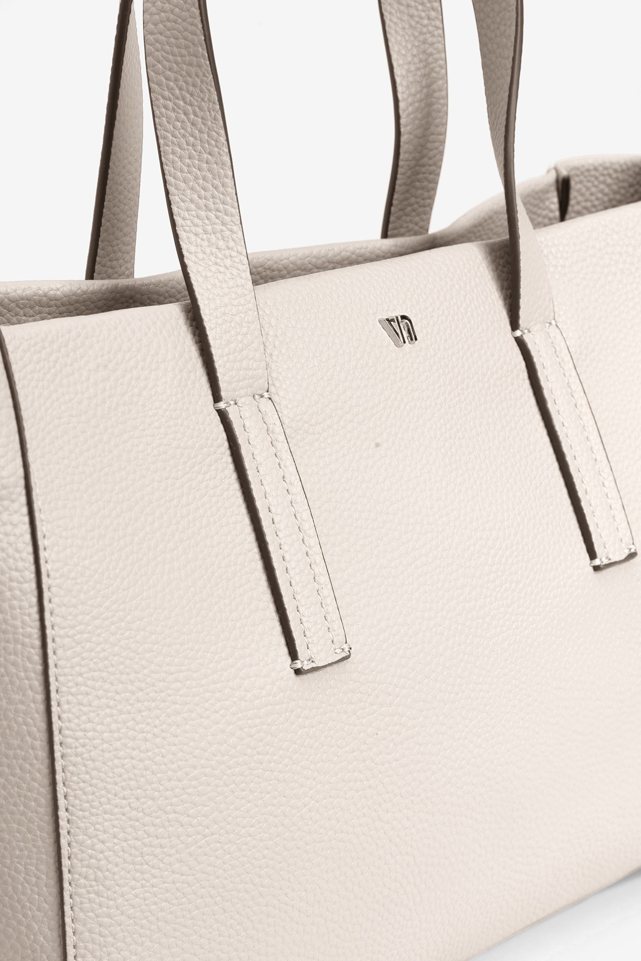 Beige Double Handle Bag