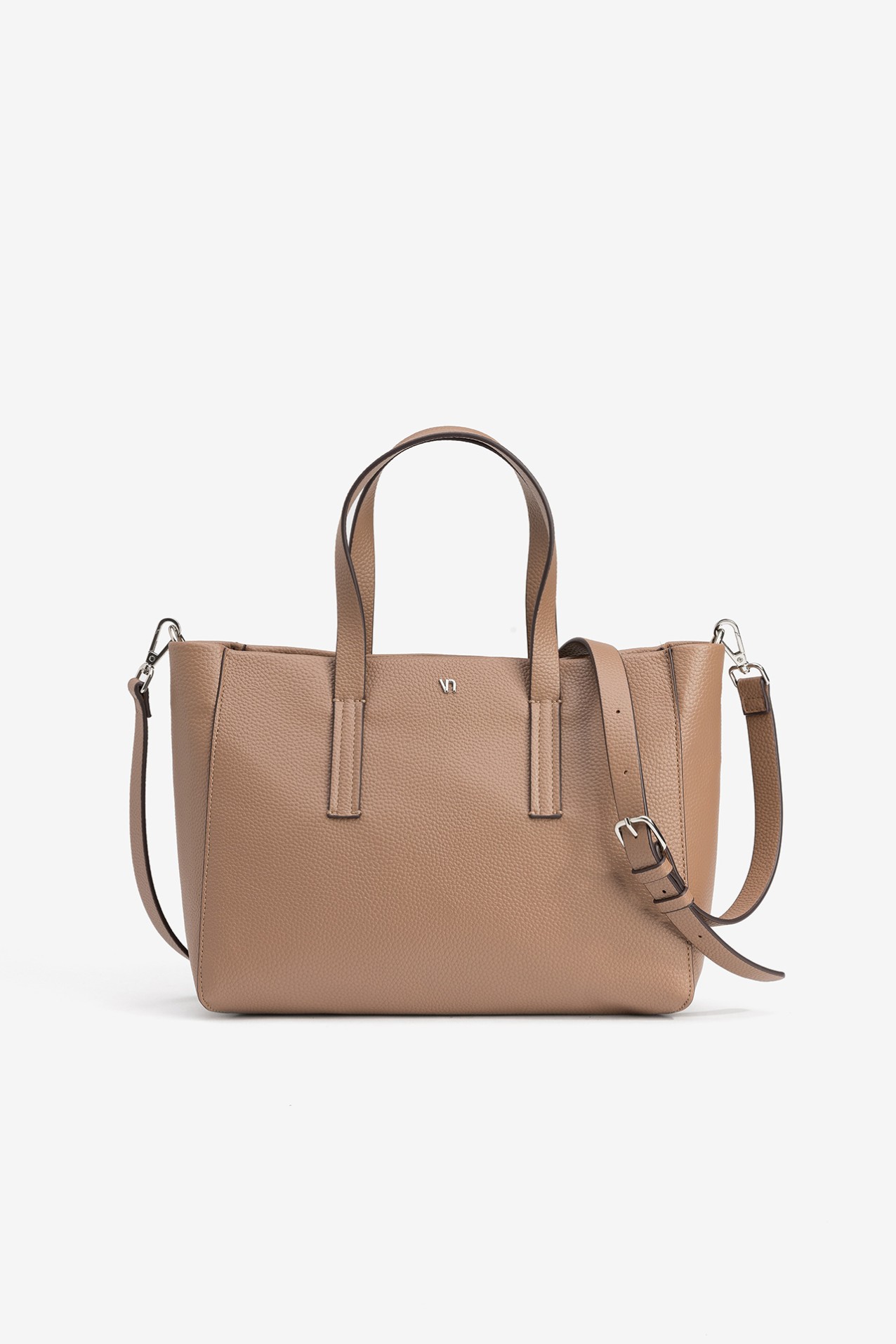 Brown Textured Handbag