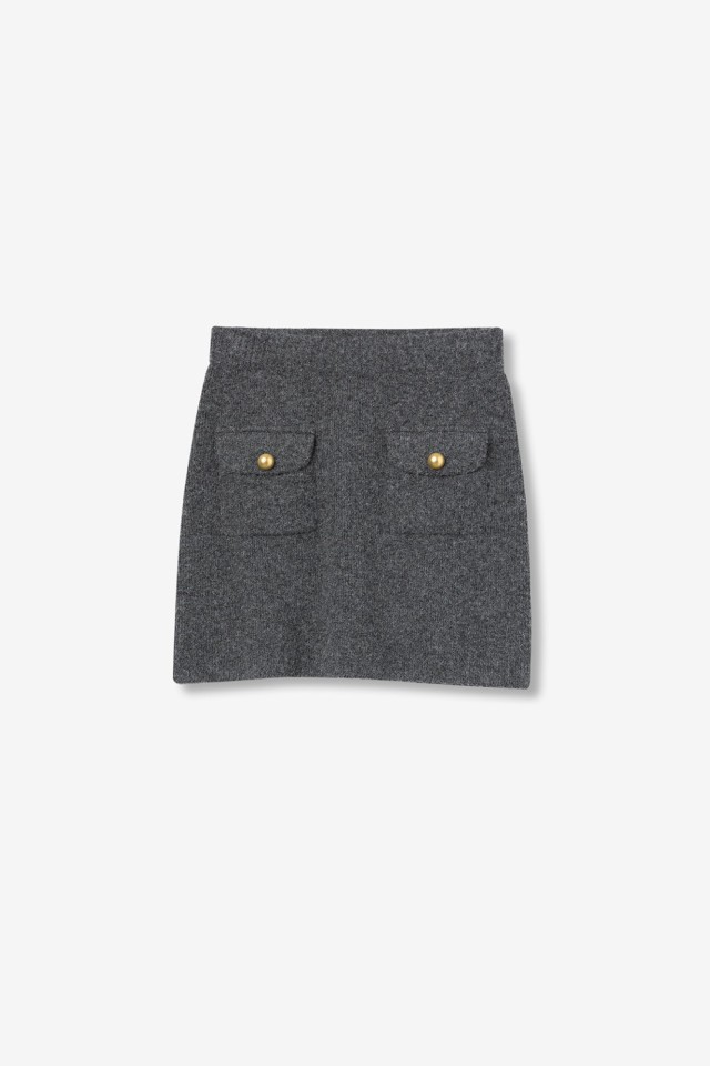 Saia de Malha com Bolsos Saia de Malha com Bolsos