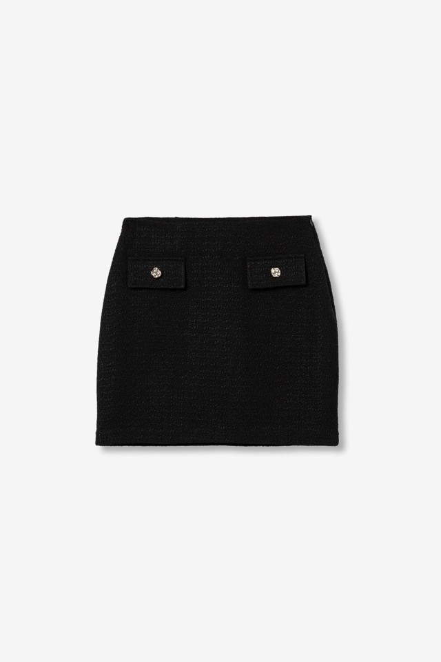 Saia Preta com Bolsos Saia Preta com Bolsos