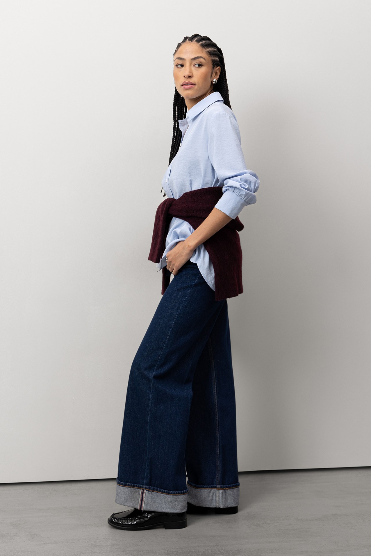 10 - Camisas L/S Azul