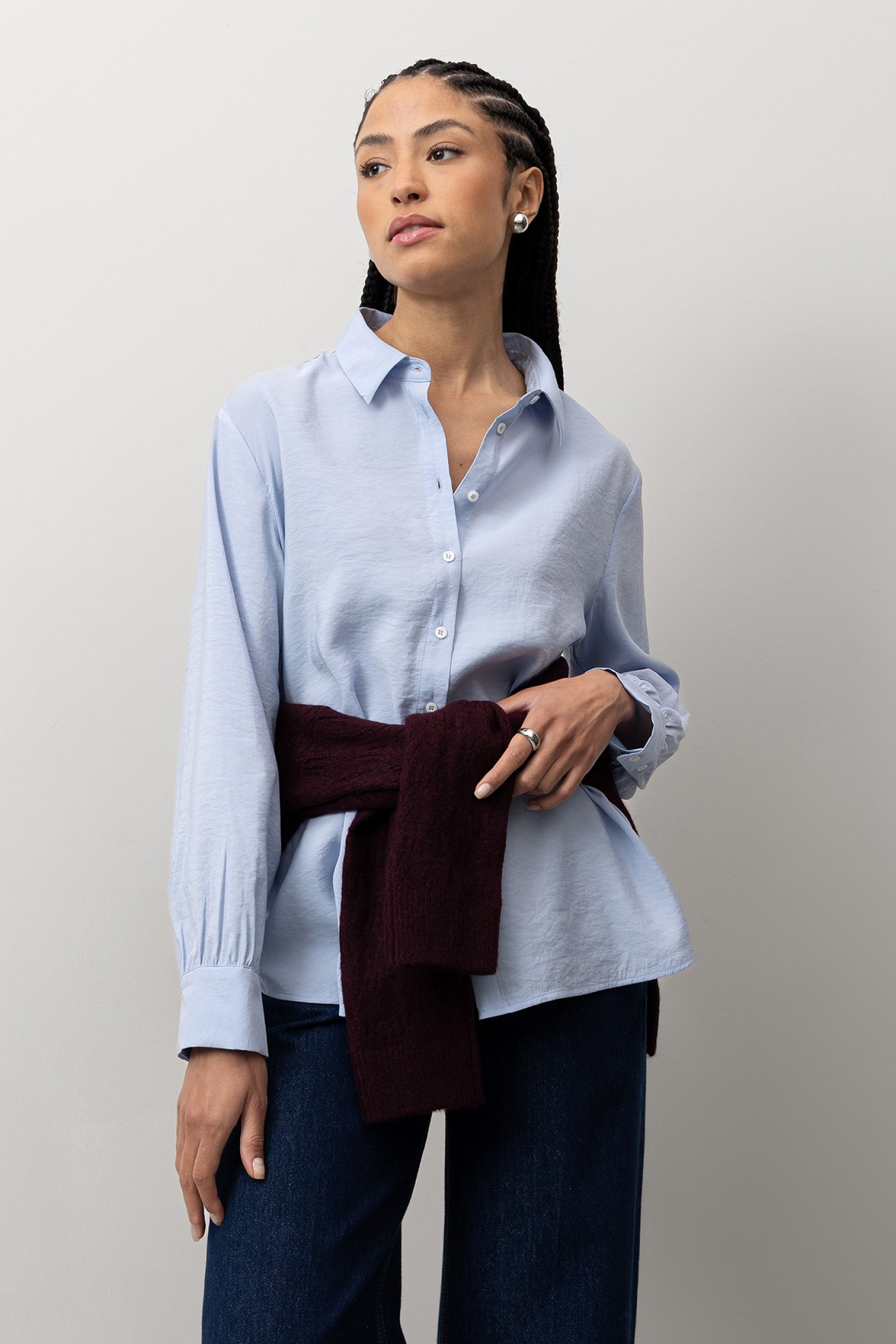10 - Camisas L/S Azul
