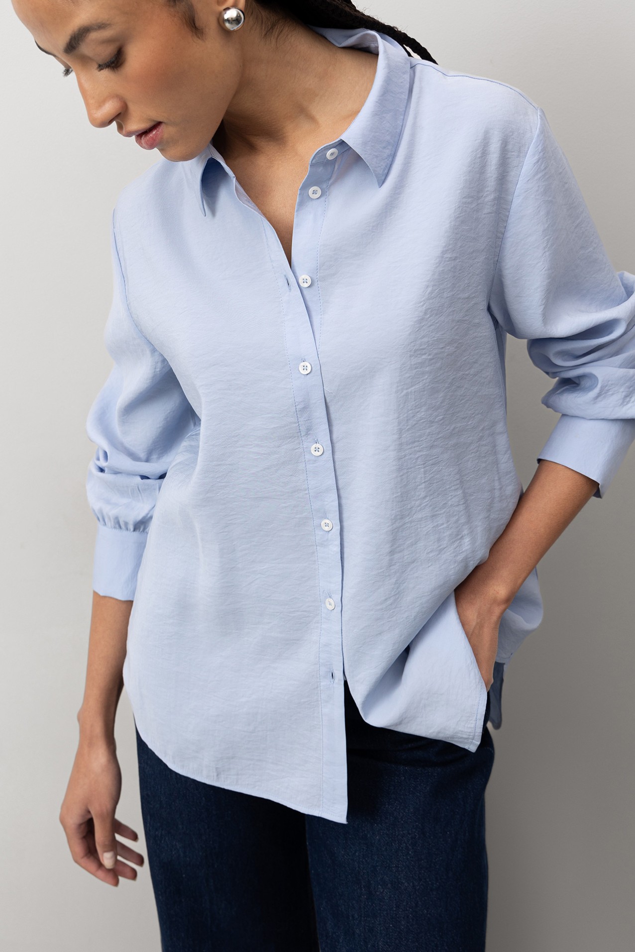 10 - Camisas L/S Azul