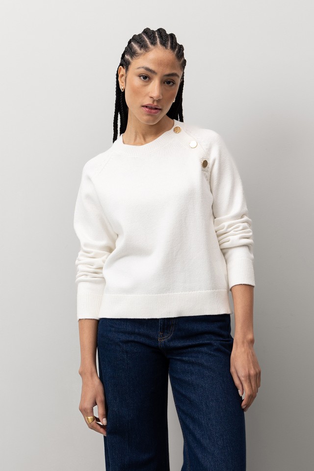 Camisola Tricotada Bege Camisola Tricotada Bege