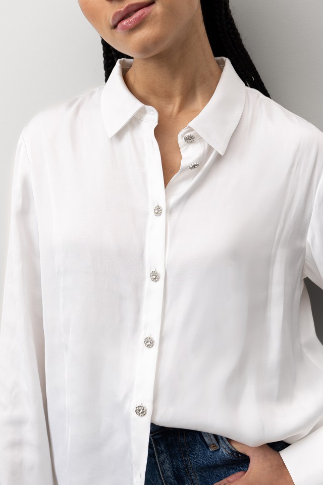 Camisa Branca Casual Camisa Branca Casual