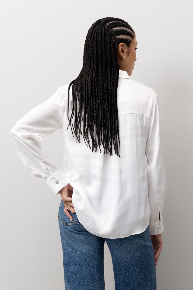 Camisa Branca Casual Camisa Branca Casual