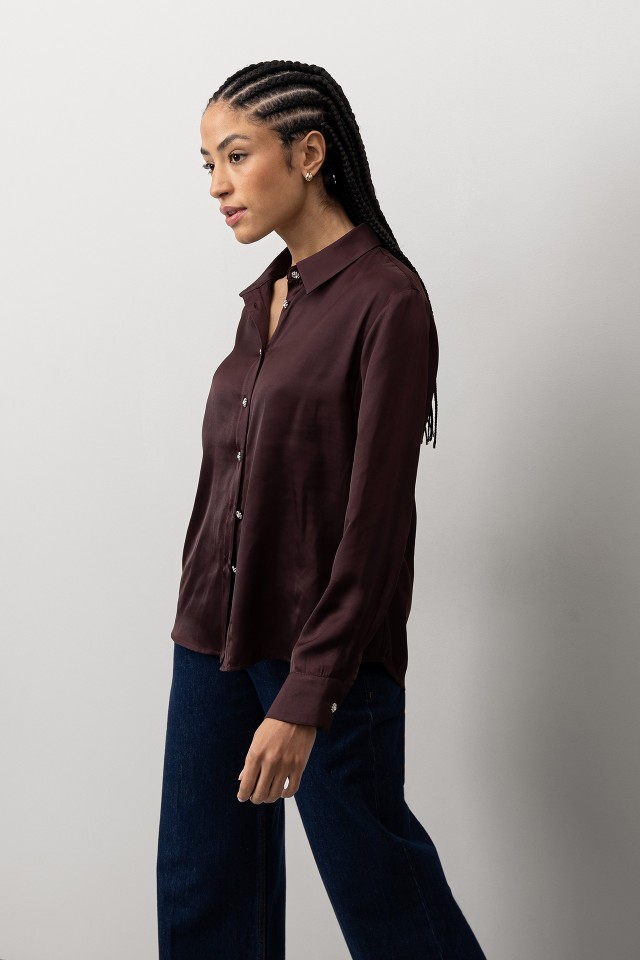 Camisa Regular em Vinho Camisa Regular em Vinho