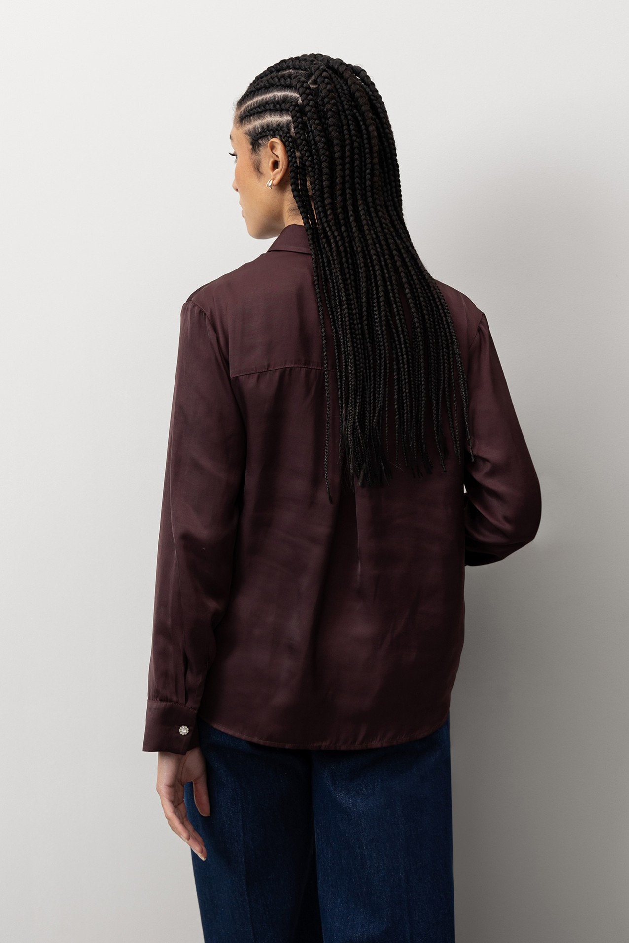 Dark Red Long Sleeve Shirt