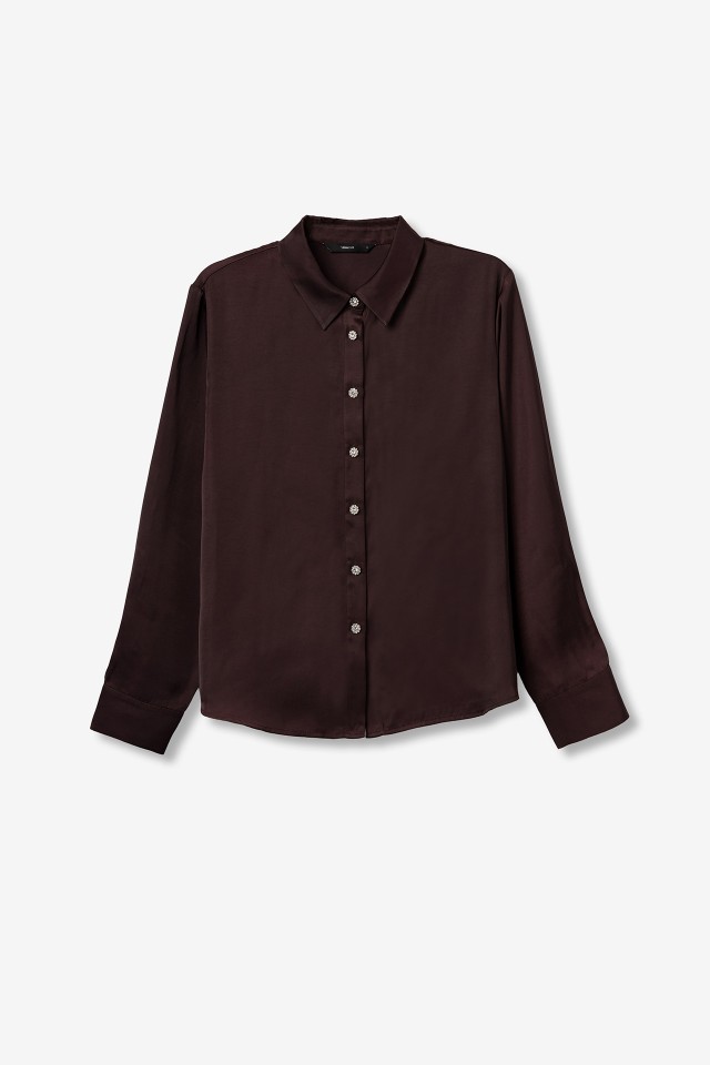 Camisa Regular em Vinho Camisa Regular em Vinho