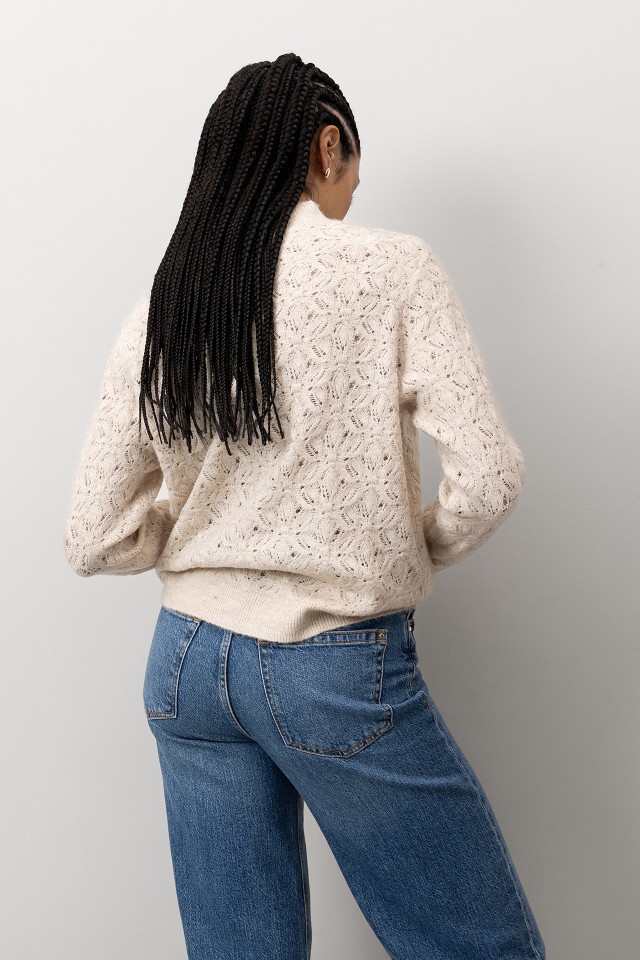 Camisola Tricotada Bege Camisola Tricotada Bege