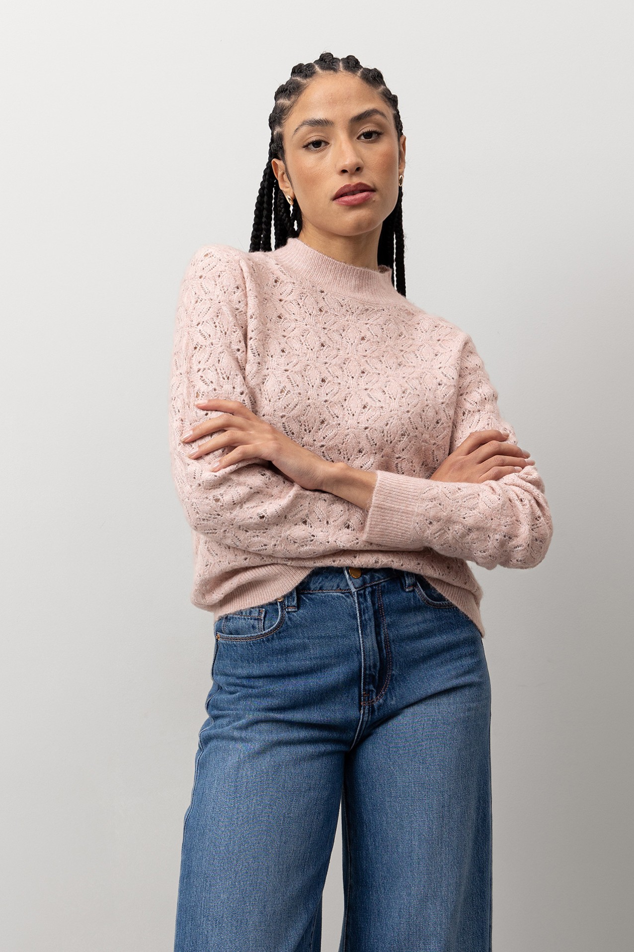 Dusty Pink Knit Sweater
