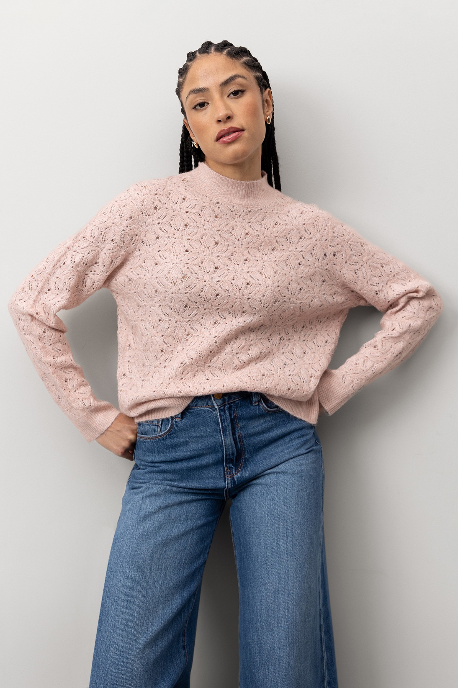 Dusty Pink Knit Sweater