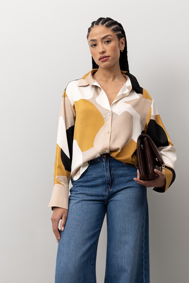 Camisa Relaxed Multicolorida Camisa Relaxed Multicolorida